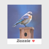 Bluebird (weibliche Malerei) - Original Bird Art Aufkleber (Blatt)