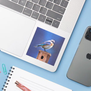 Bluebird (weibliche Malerei) - Original Bird Art Aufkleber