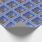 Bluebird (weibliche Malerei) - Original Bird Art Geschenkpapier (Ecke)