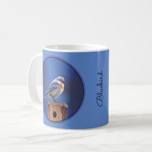 Bluebird (weibliche Malerei) - Original Bird Art Kaffeetasse