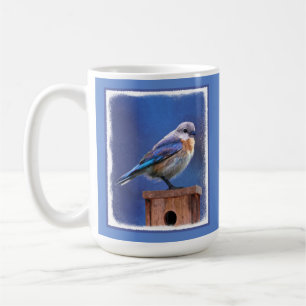 Bluebird (weibliche Malerei) - Original Bird Art Kaffeetasse