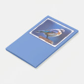 Bluebird (weibliche Malerei) - Original Bird Art Post-it Klebezettel (angewinkelt)