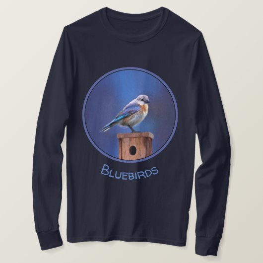 Bluebird (weibliche Malerei) - Original Bird Art T-Shirt (Design vorne)