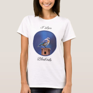 Bluebird (weibliche Malerei) - Original Bird Art T-Shirt