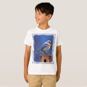 Bluebird (weibliche Malerei) - Original Bird Art T-Shirt (Vorne ganz)