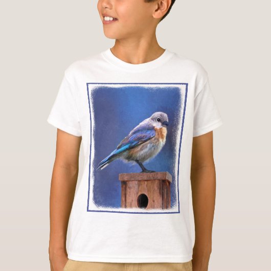 Bluebird (weibliche Malerei) - Original Bird Art T-Shirt (Vorderseite)