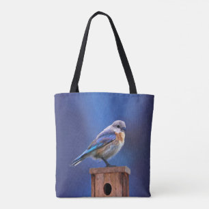 Bluebird (weibliche Malerei) - Original Bird Art Tasche