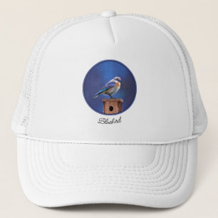 Bluebird (weibliche Malerei) - Original Bird Art Truckerkappe