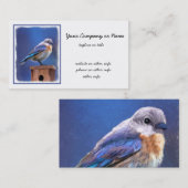 Bluebird (weibliche Malerei) - Original Bird Art Visitenkarte (Vorne/Hinten)