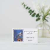 Bluebird (weibliche Malerei) - Original Bird Art Visitenkarte (Stehend Vorderseite)