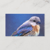 Bluebird (weibliche Malerei) - Original Bird Art Visitenkarte (Rückseite)