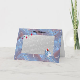 Bluebird: Weihnachtsvorlage Feiertagskarte
