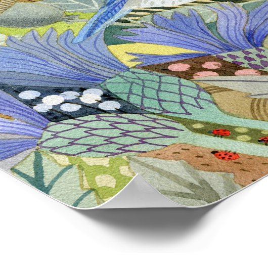 Bluebird/Wiesenposter Poster (Ecke)