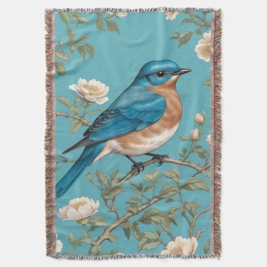 Bluebird William Morris Inspiriert Türkis Decke (Vorderseite Vertikal)