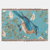 Bluebird William Morris Inspiriert Türkis Decke (Vorderseite)