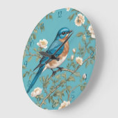 Bluebird William Morris Inspiriert Türkis Große Wanduhr (Winkel)