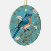 Bluebird William Morris Inspiriert Türkis Keramik Ornament (Rechts)