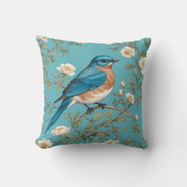 Bluebird William Morris Inspiriert Türkis Kissen