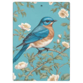Bluebird William Morris Inspiriert Türkis Klemmbrett (Rückseite)