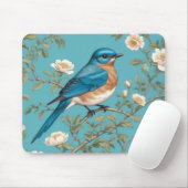 Bluebird William Morris Inspiriert Türkis Mousepad (Mit Mouse)