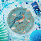 Bluebird William Morris Inspiriert Türkis Pappteller (Party)