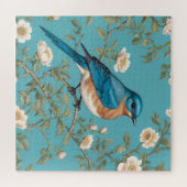 Bluebird William Morris Inspiriert Türkis Puzzle (Horizontal)