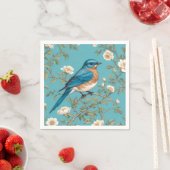 Bluebird William Morris Inspiriert Türkis Serviette (Beispiel)