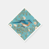 Bluebird William Morris Inspiriert Türkis Serviette (Ecke)