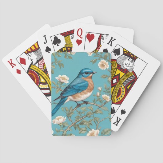 Bluebird William Morris Inspiriert Türkis Spielkarten (Rückseite)