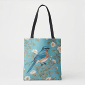 Bluebird William Morris Inspiriert Türkis Tasche (Vorderseite)