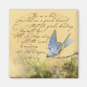 Bluebird zu Branch & Victor Hugo Quote Magnet