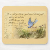 Bluebird zu Branchen & Victor Hugo Quote Mousepad (Vorne)