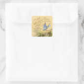 Bluebird zu Branchen & Victor Hugo Quote Quadratischer Aufkleber (Tasche)