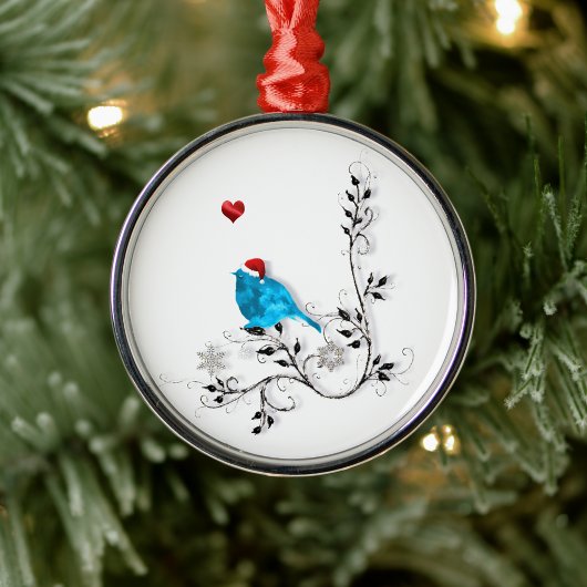 Bluebird zu Weihnachten Ornament Aus Metall