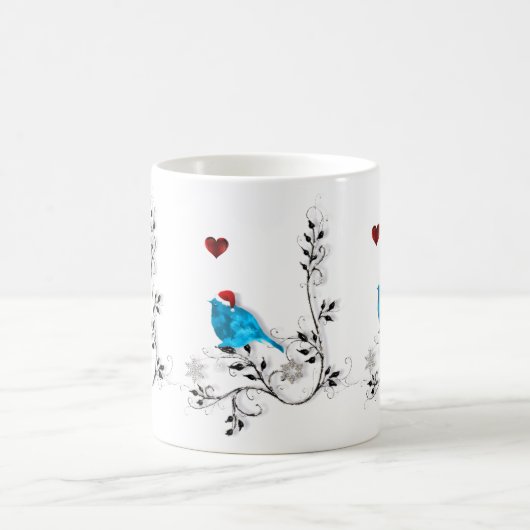 Bluebird zu Weihnachten Tasse (Mittel)