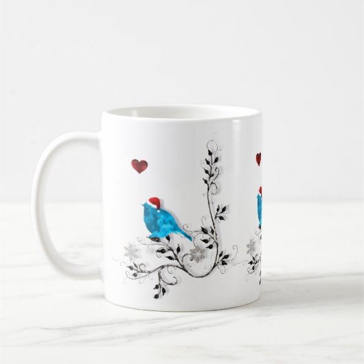 Bluebird zu Weihnachten Tasse (Links)