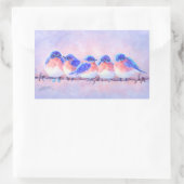 BLUEBIRDS AUF EINEM WIRT VON SHARON SHARPE RECHTECKIGER AUFKLEBER (Tasche)