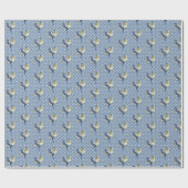Bluebirds auf Polka Dots Geschenkpapier (Flach)