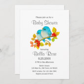 Bluebirds Bird Baby Shower Einladungen (Vorne/Hinten)