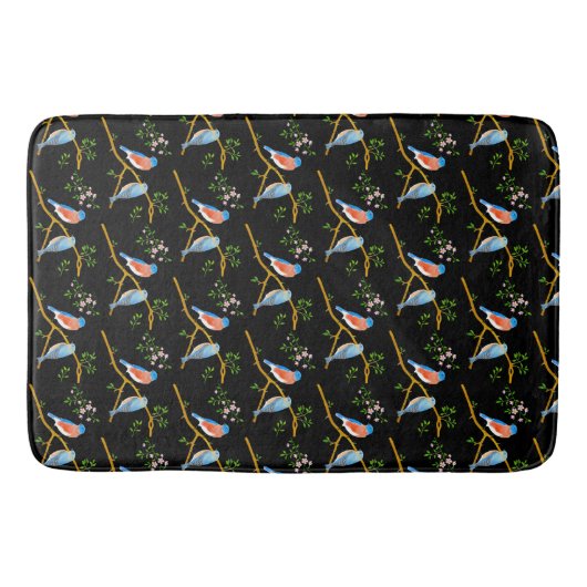 Bluebirds Black Badematte (Vorderseite)
