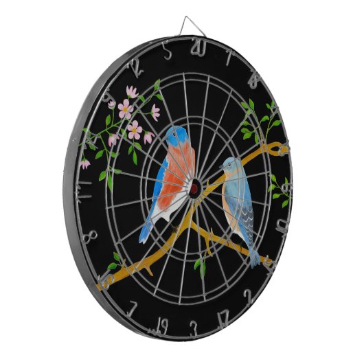 Bluebirds Black Dartscheibe (Vorderseite Links)