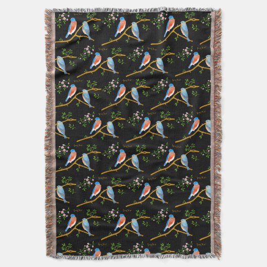 Bluebirds Black Decke (Vorderseite Vertikal)