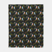 Bluebirds Black Medium Fleece Blanket (Vorderseite)