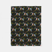 Bluebirds Black Small Fleece Blanket (Vorderseite)
