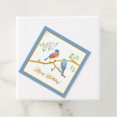 Bluebirds Blauer Rahmen Geschenkanhänger (Beispiel)
