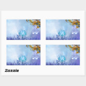 Bluebirds Blauer Teich Rechteckiger Aufkleber (Blatt)