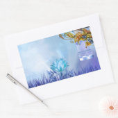 Bluebirds Blauer Teich Rechteckiger Aufkleber (Umschlag)