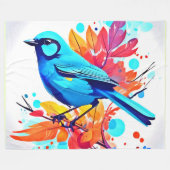 Bluebird's Bliss Art Fleecedecke (Vorderseite (Horizontal))