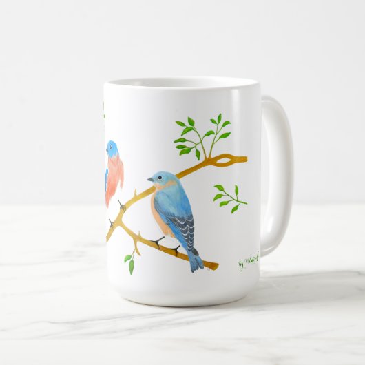 Bluebirds Classic Große Tasse (VorderseiteRechts)