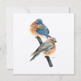 Bluebirds Couture Watercolor Art